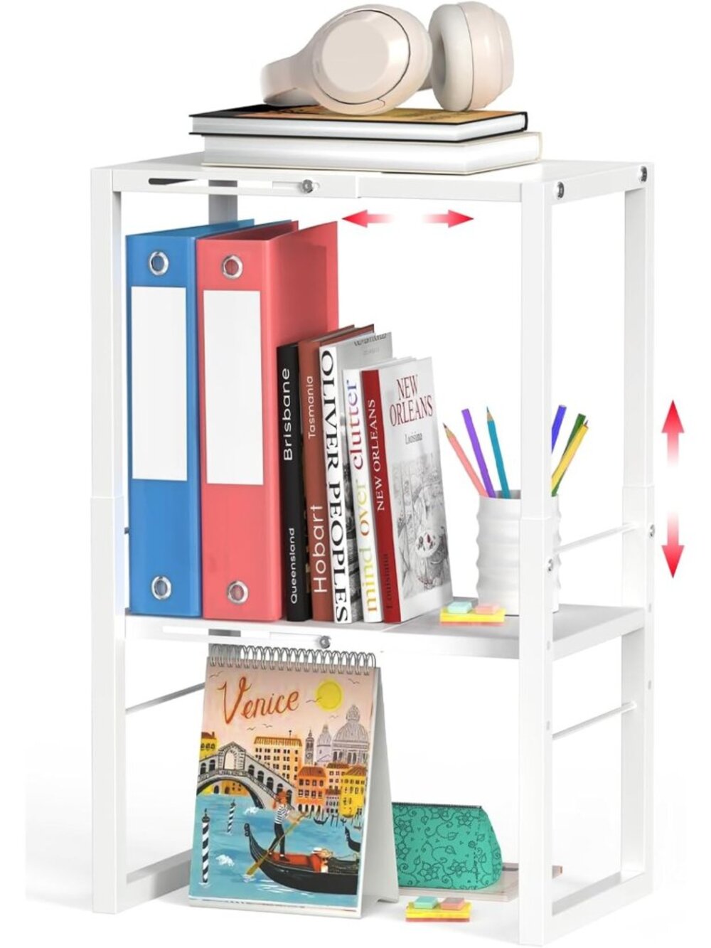 Adjustable Metal Locker Organizer Shelf - Ideal for School, Office & Gym Storage